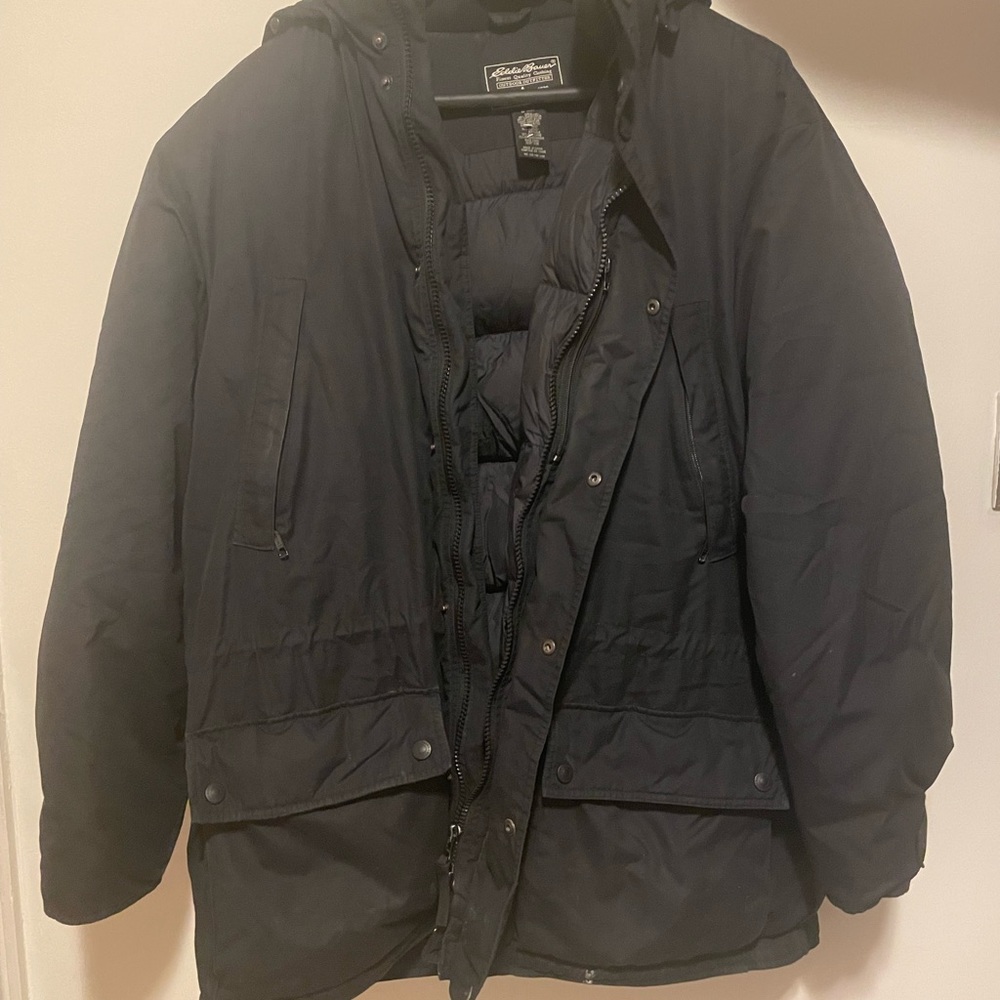 Eddie Bauer men’s black winter jacket XXL